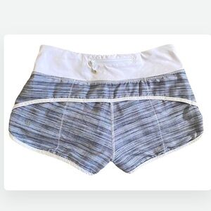2013 Lululemon Run Speed Short Wee Are From Space White Combo Horizontal Stripe
